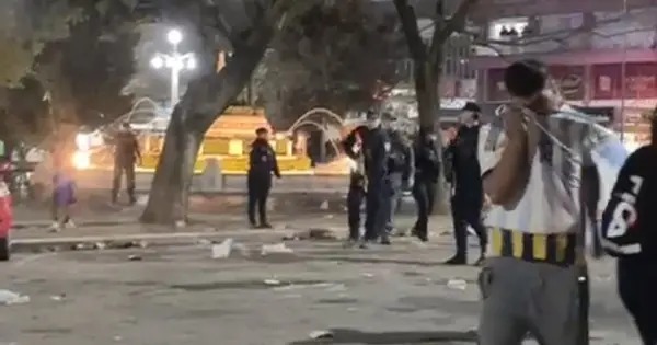 Incidentes y detenidos por los fetejos en el centro de la ciudad