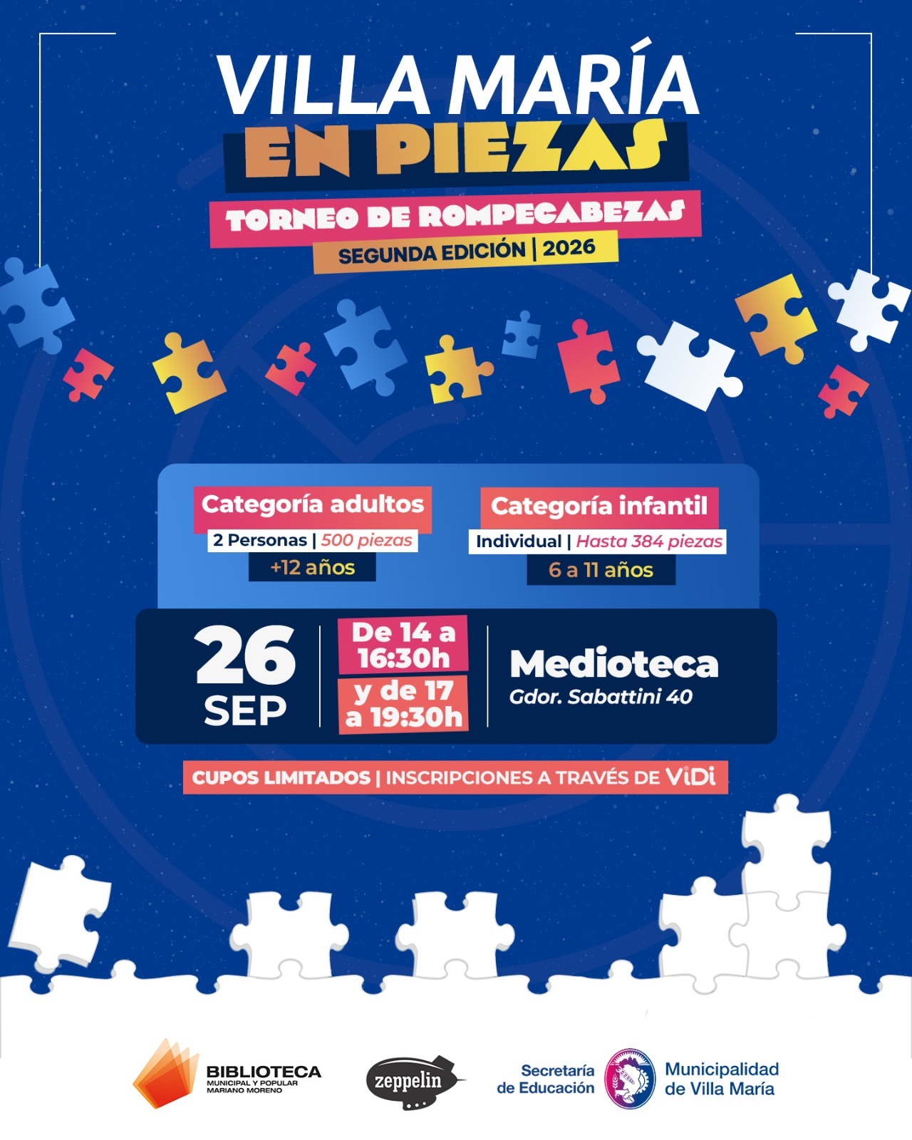 La Medioteca celebra el cumple de la ciudad con «Villa María en piezas»